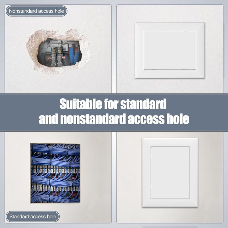 Flamorrow Access Panel for Drywall, Plumbing Access Door, 5" x 7" Self Adhesive Wall Hole Cover for Drywall, Durable Plastic Access Panels for Ceiling - Image 4